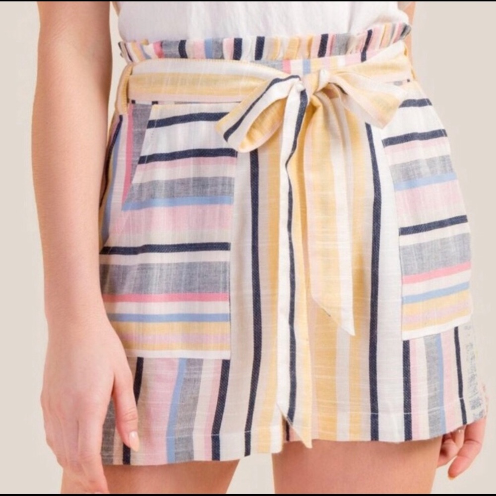 NWT Francesca's Harper Heritage Paper Bag Shorts